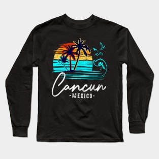 Cancun Souvenir 2024 Mexico Vacation Matching Family Group Long Sleeve T-Shirt